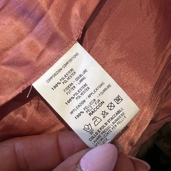 Y2K ROBERTA SCARPA RACCOON FUR TRIM FITTED JACKET SIZE 4 US - Picture 8 of 10